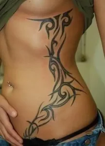 Most Appealing Rib Cage Tribal Tattoo