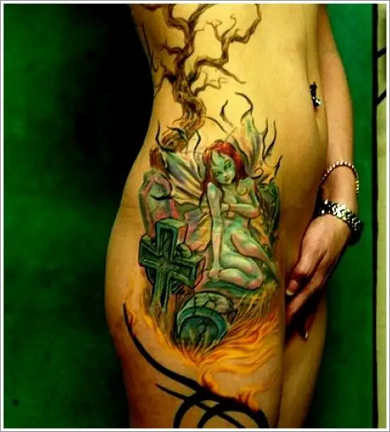 Mythical Creature Side Tattoo